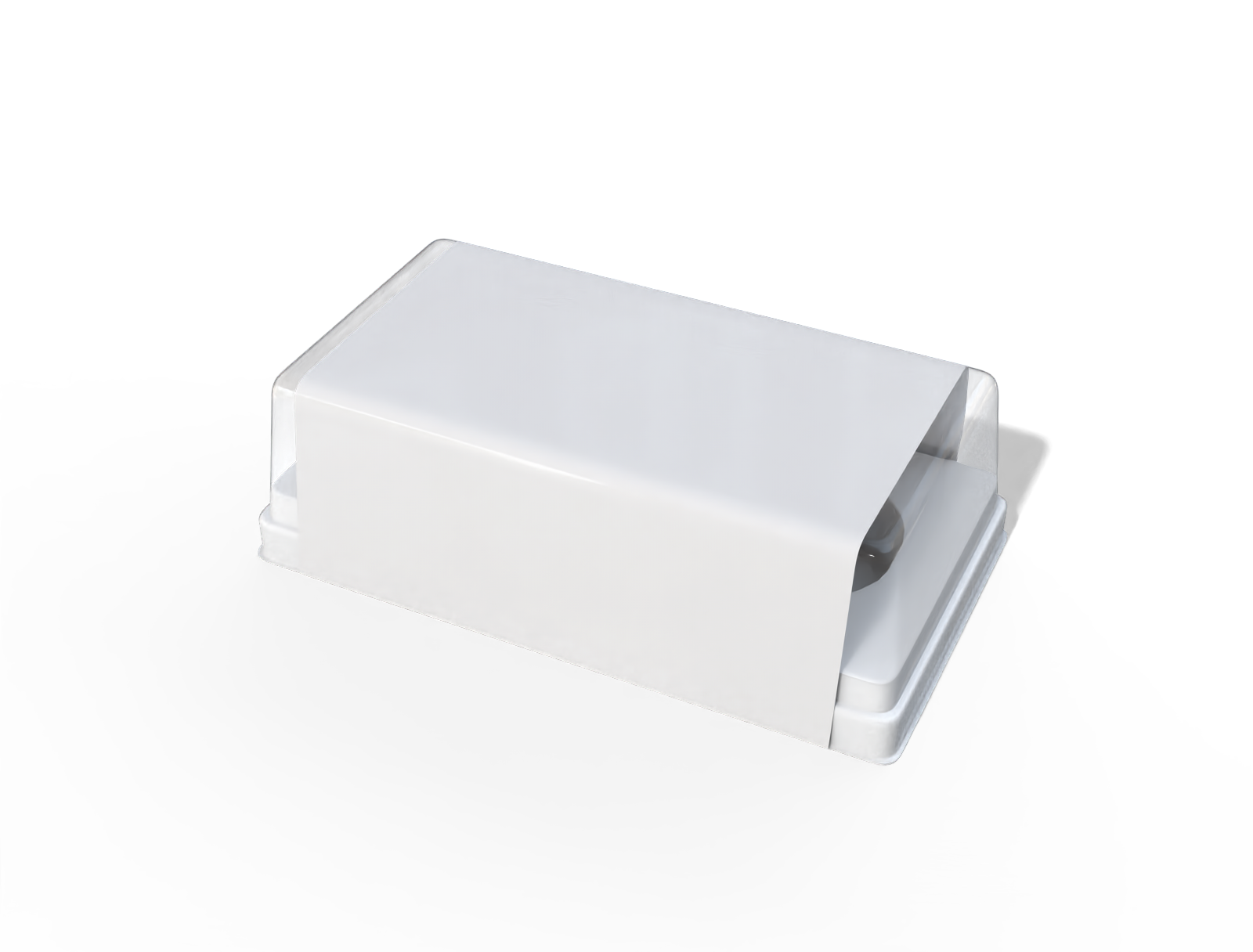Plastic cake sleeve box — Clear glossy plastic