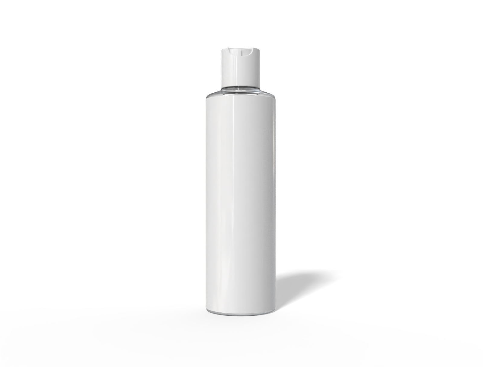 Cosmetic bottle — Clear glossy plastic