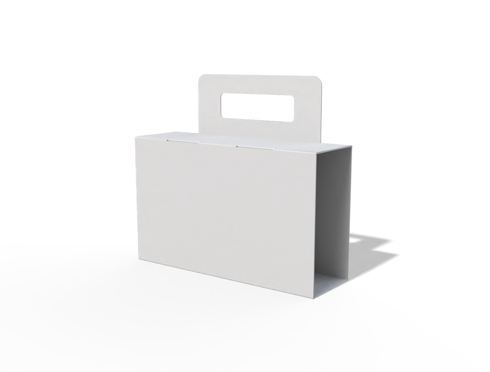 Handle sleeve box — White paperboard