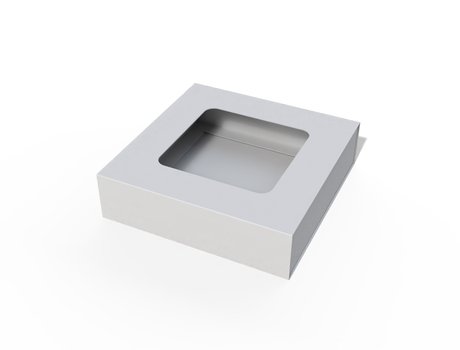 Food sleeve box with window — White paperboard
