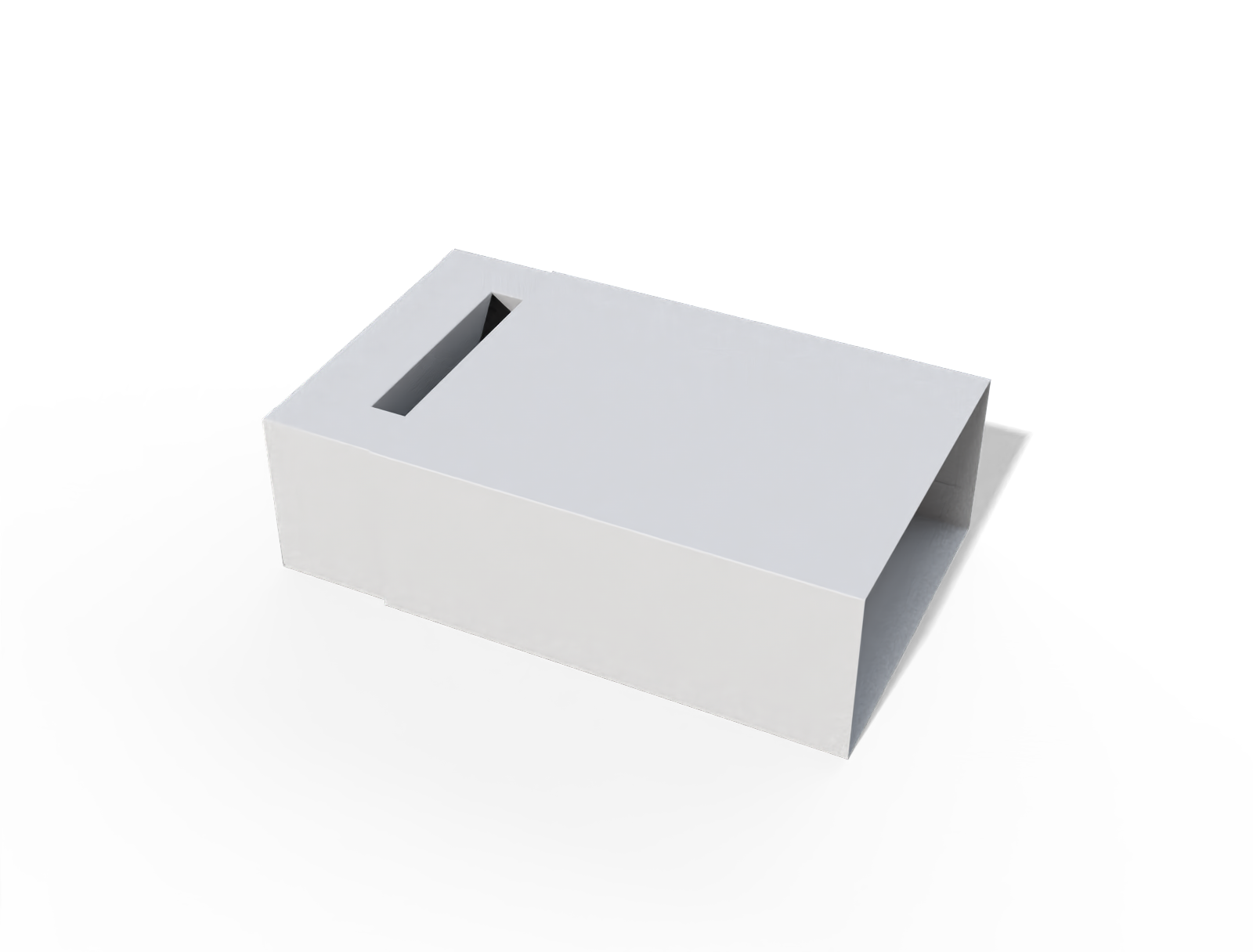 Gift tray drawer box — White paperboard