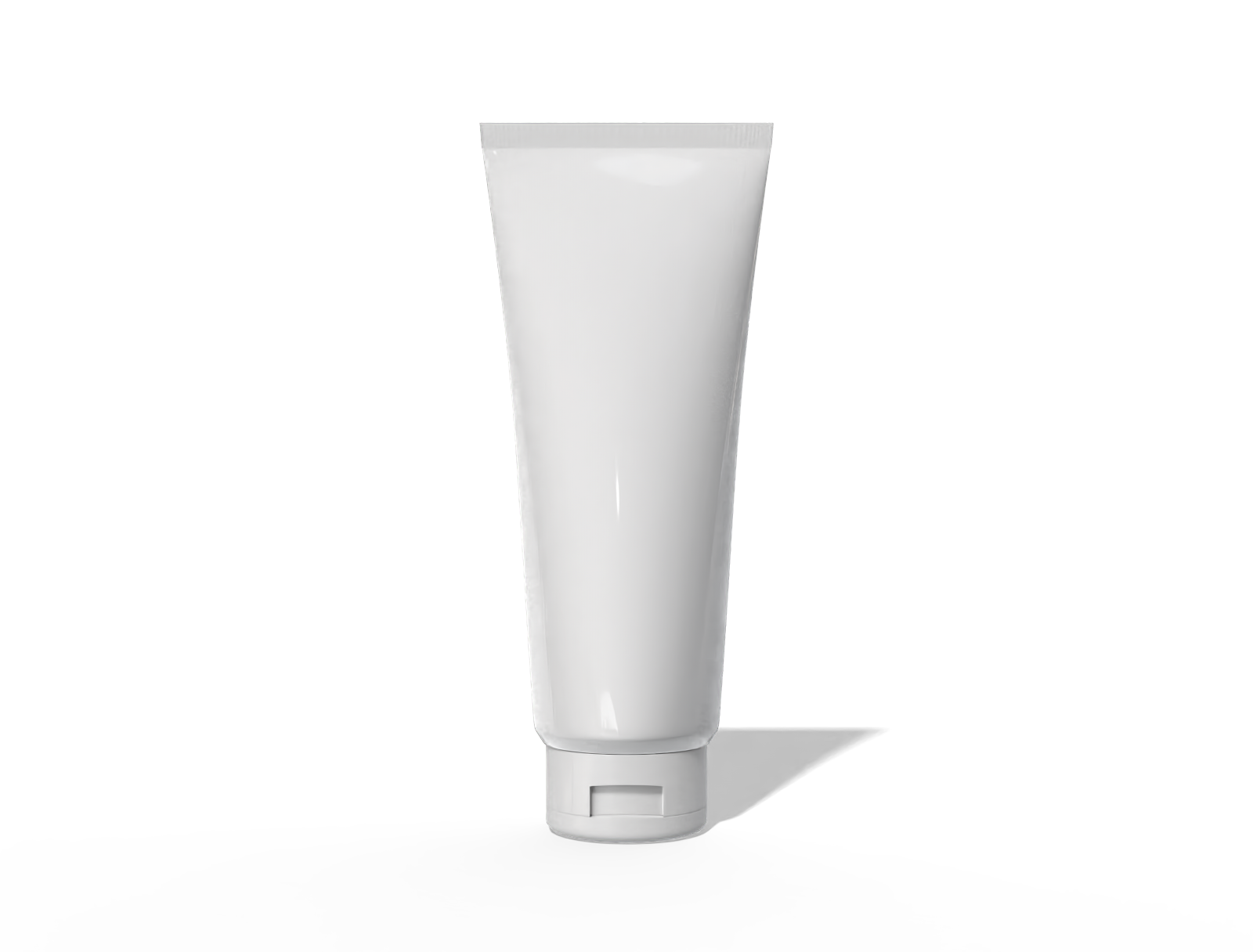 Cream cosmetic tube — Glossy plastic