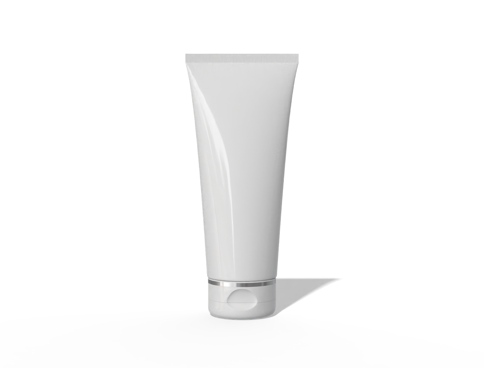 180 ml face wash tube — Glossy metal