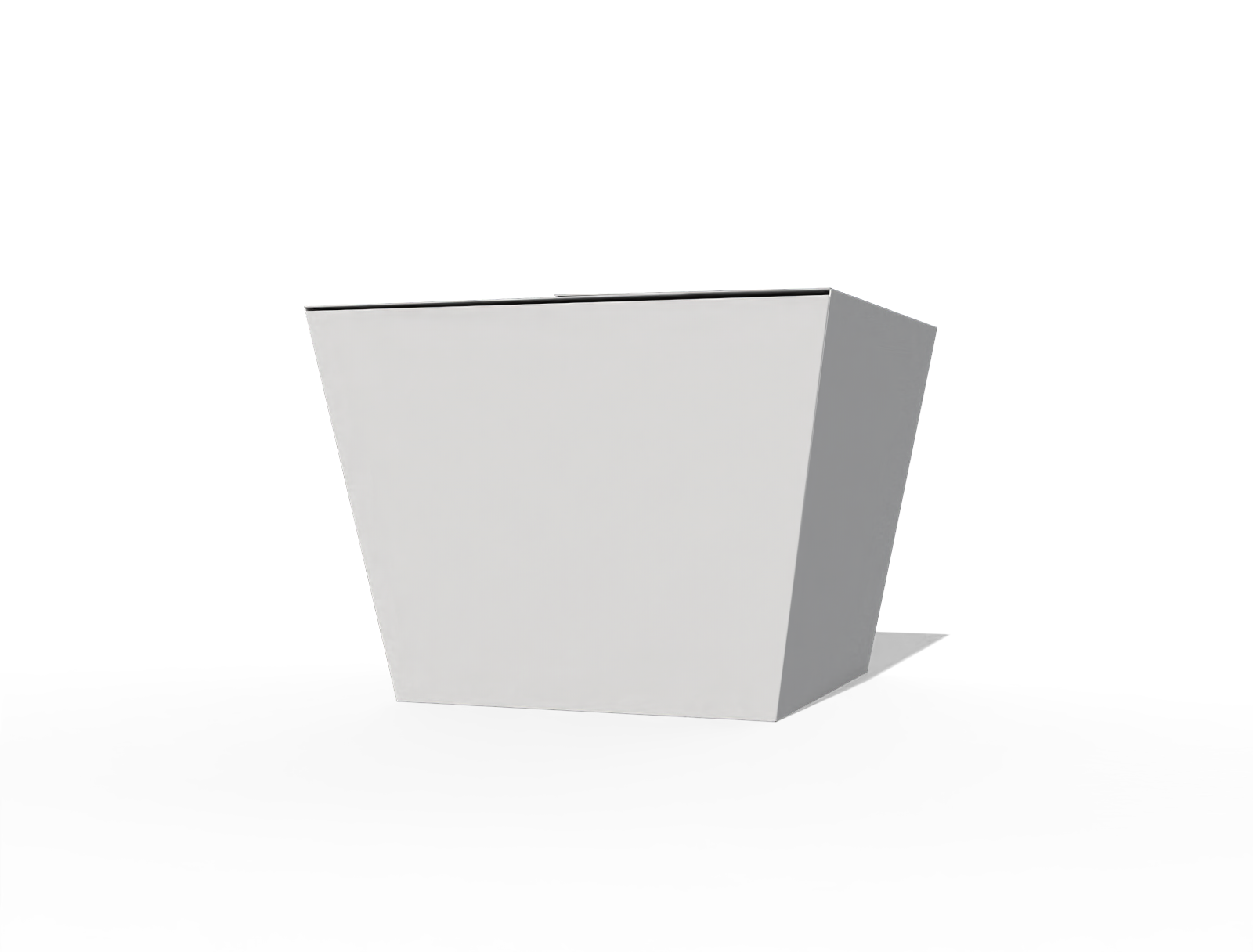 Paper food box — White paperboard