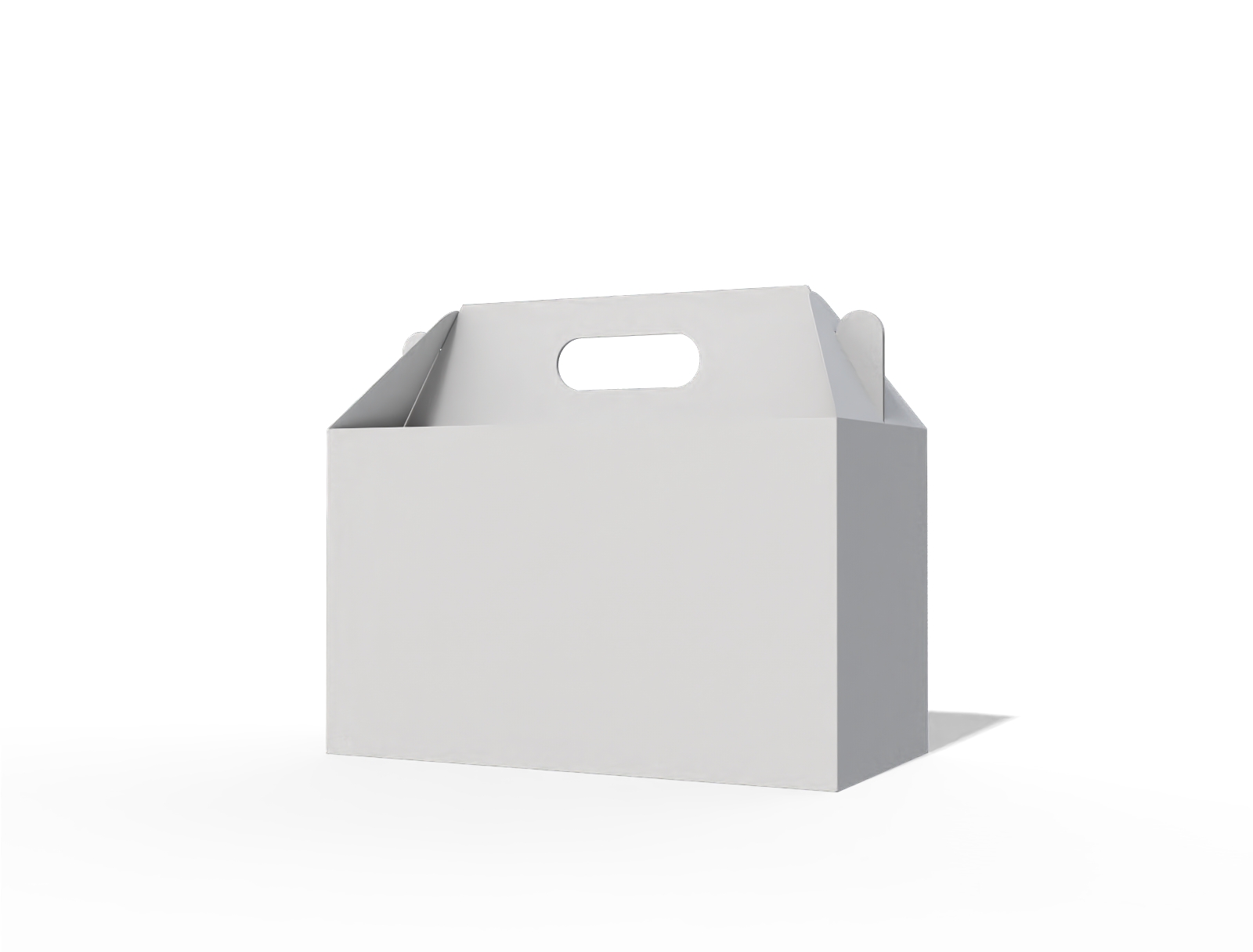 Food box with handle — White paperboard