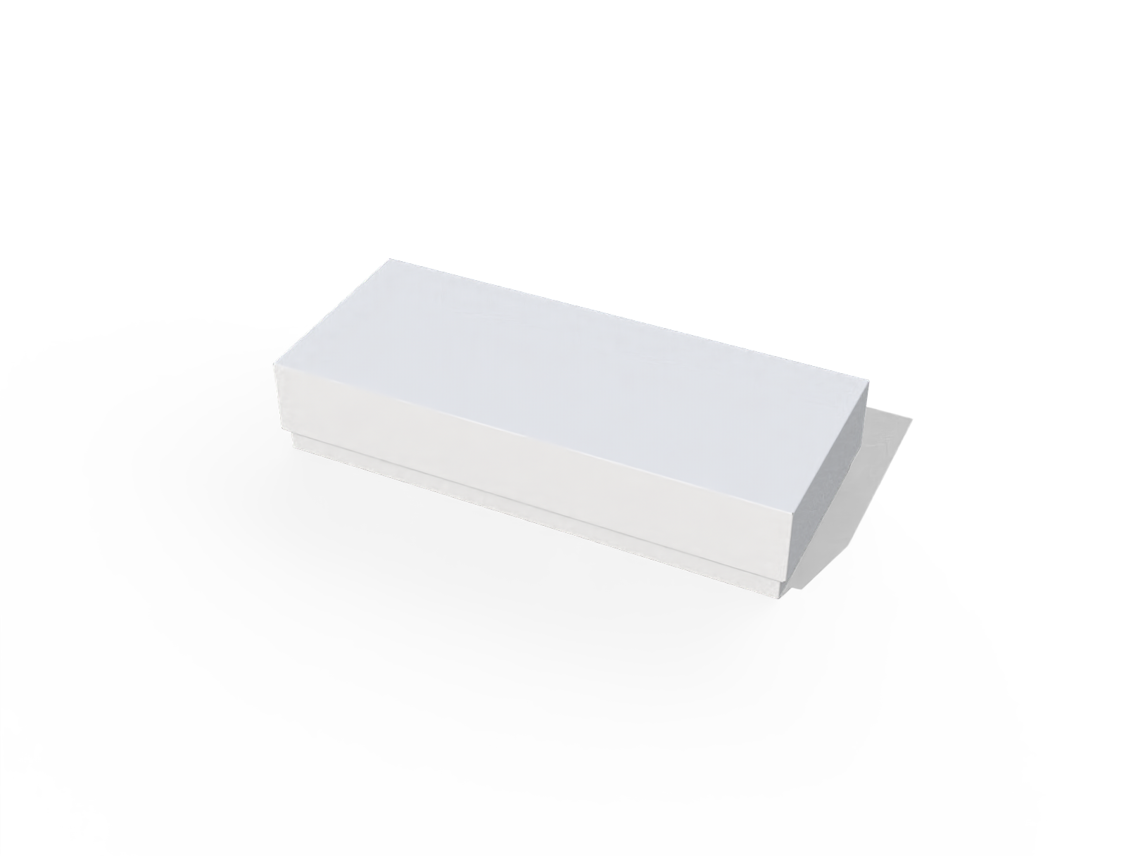 Square sweet box with lid — White paperboard
