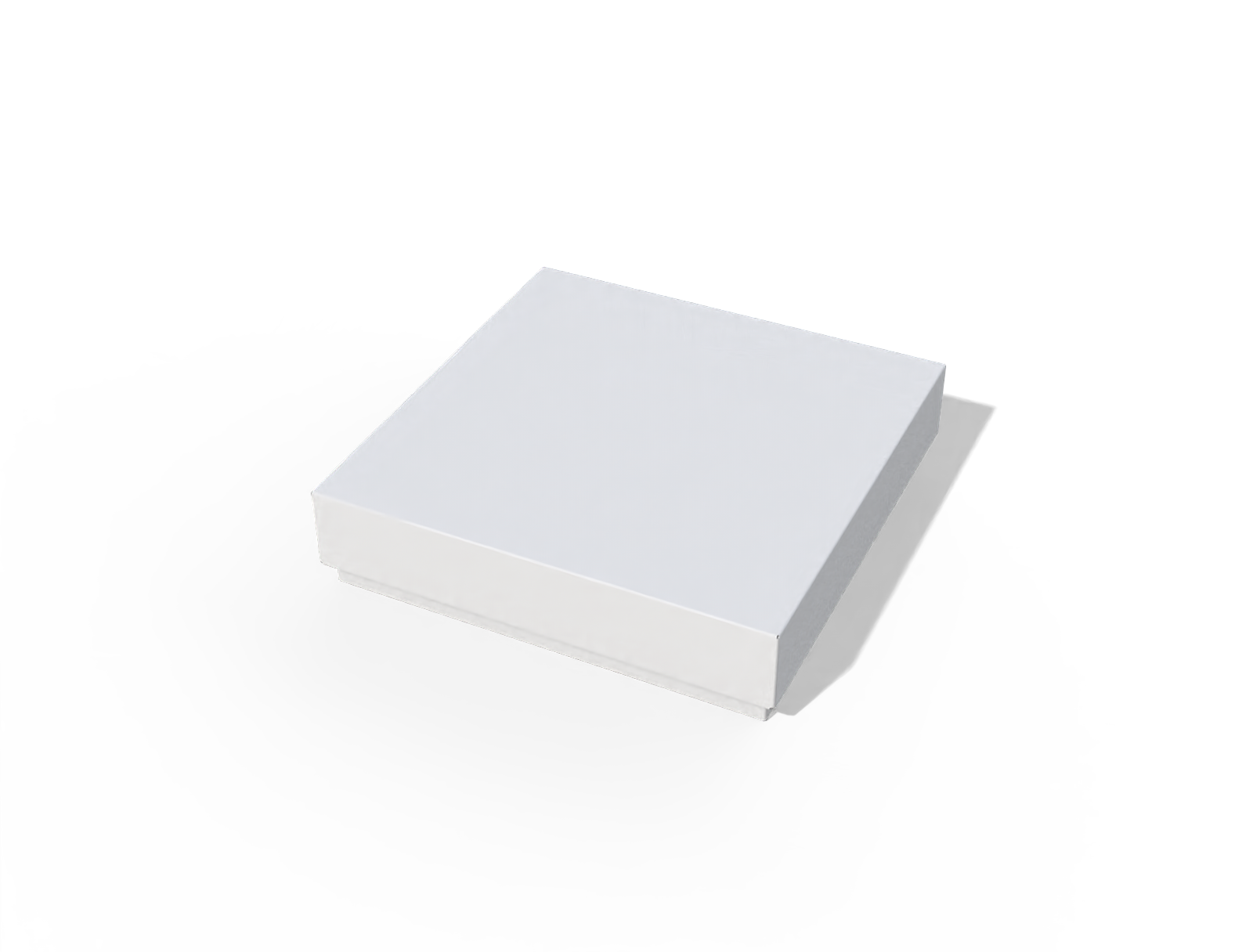 Square sweet box with lid — White paperboard