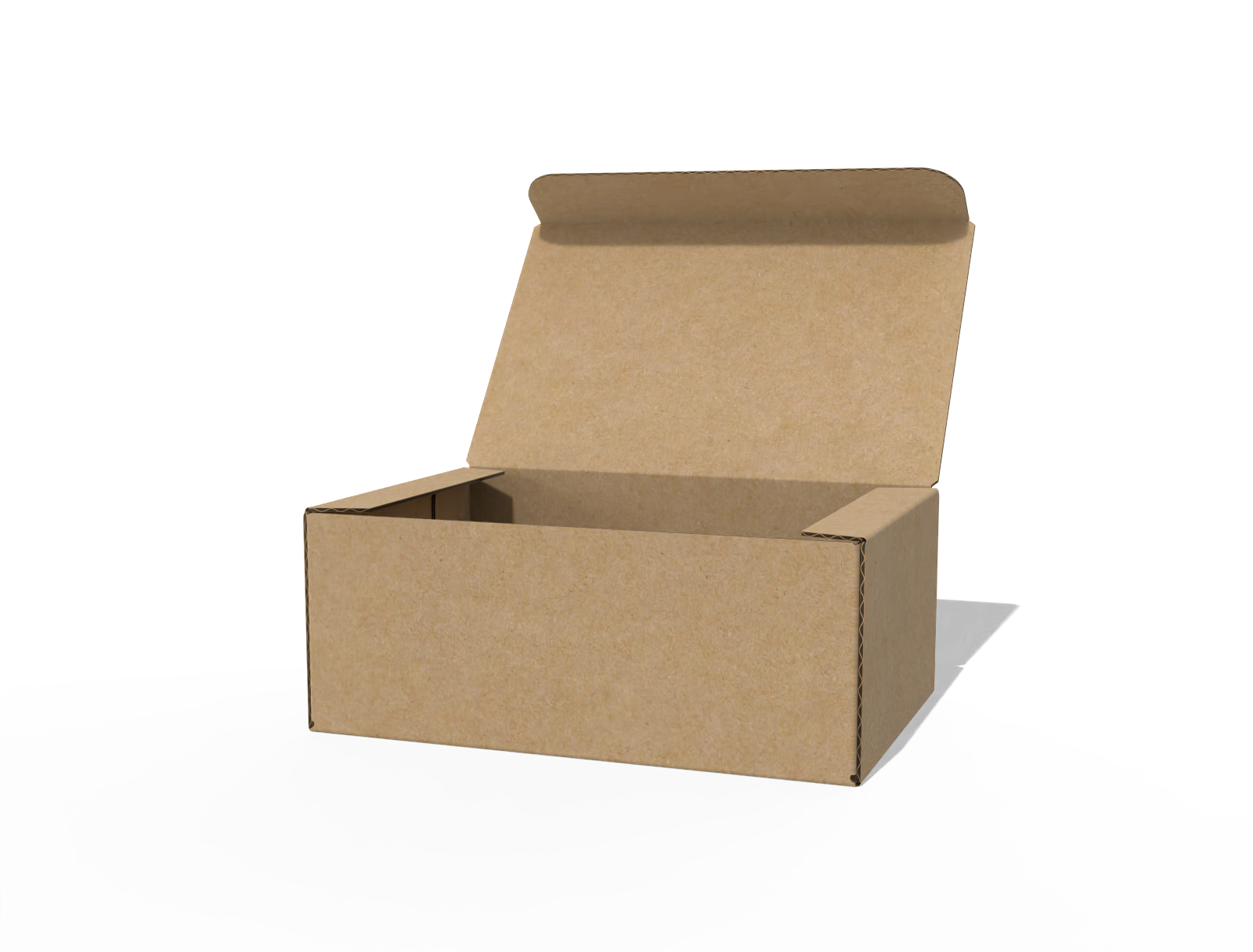 FEFCO 0420 flip top tuck front mailer box — F-flute corrugated board