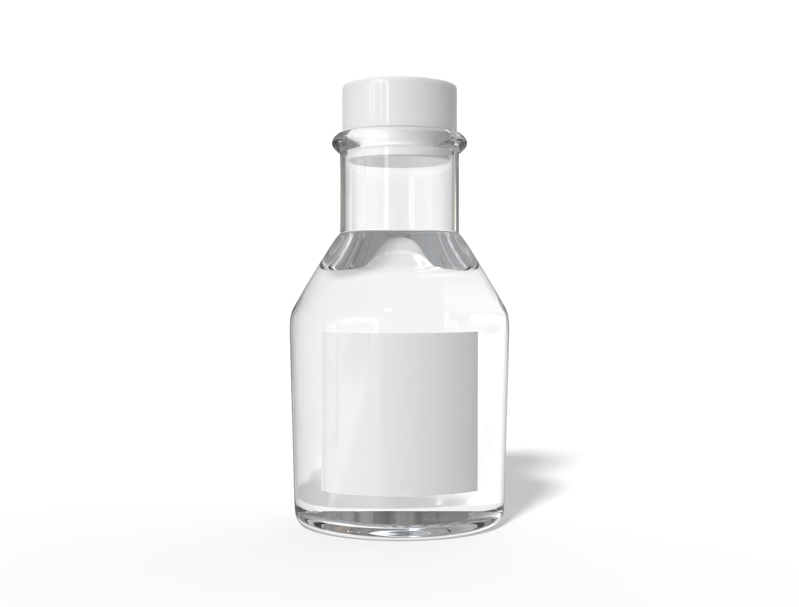 Bottles glass product label — Glossy glass