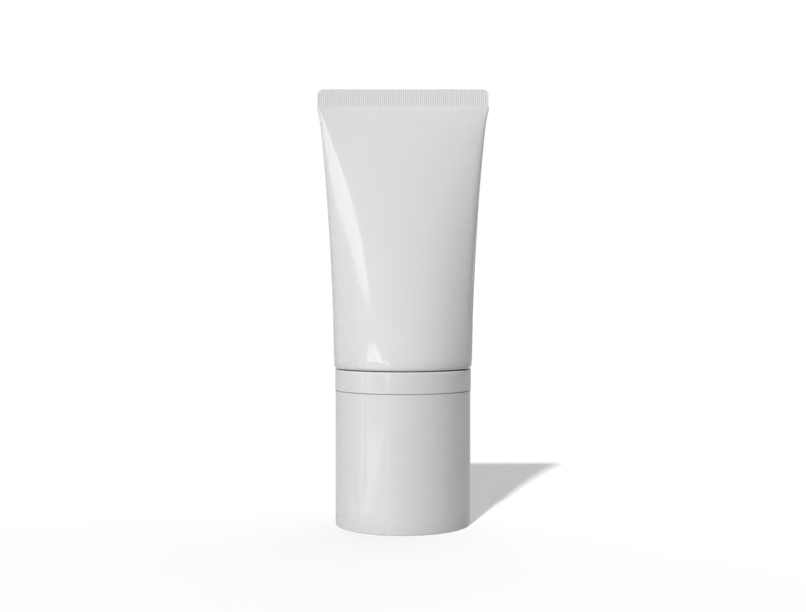 30 ml cosmetic tube with pump — Glossy plastic