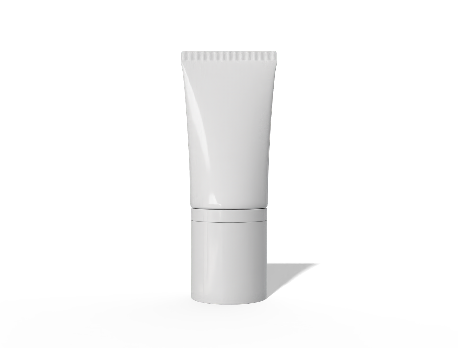 50 ml cosmetic tube with pump — Glossy plastic