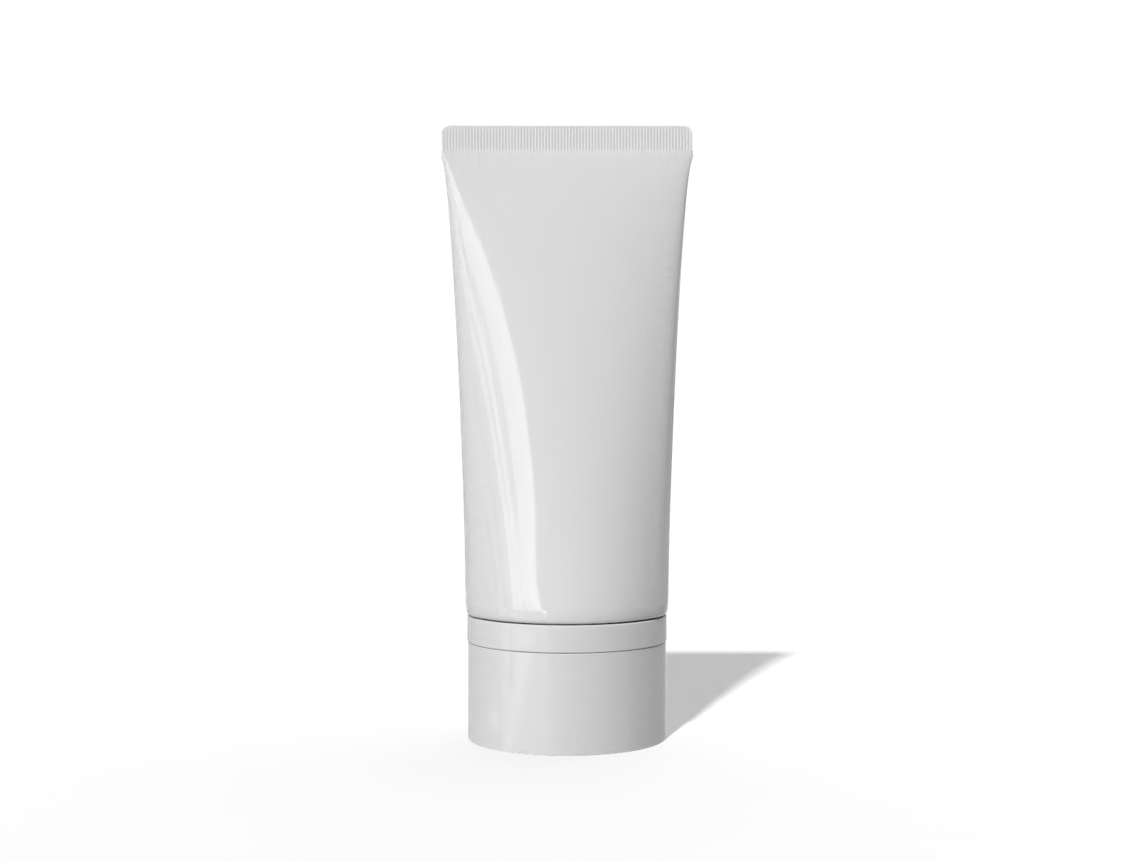 45 ml face wash tube with pump — Glossy plastic