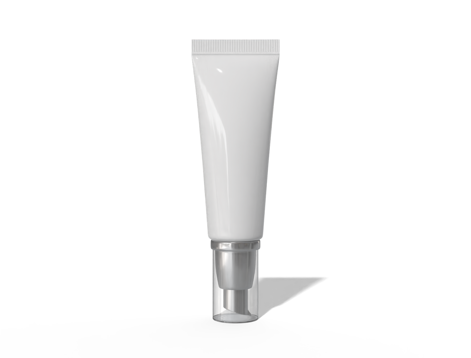 30 ml cosmetic tube with pump — Glossy plastic