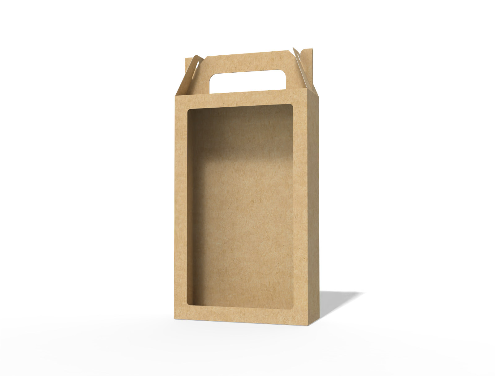 Food box with handle — Light coloured kraft paper