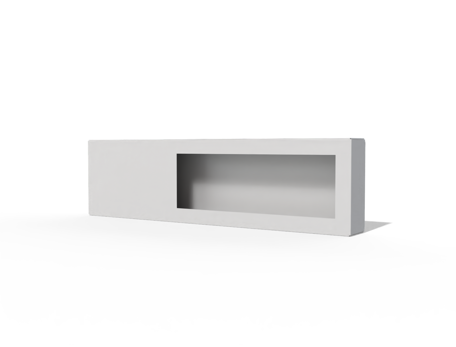 Pasta box with window — White paperboard