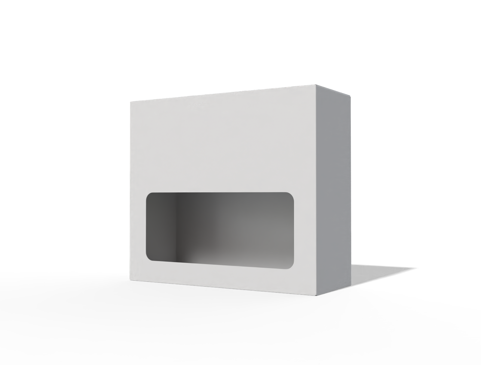 Food box with window — White paperboard