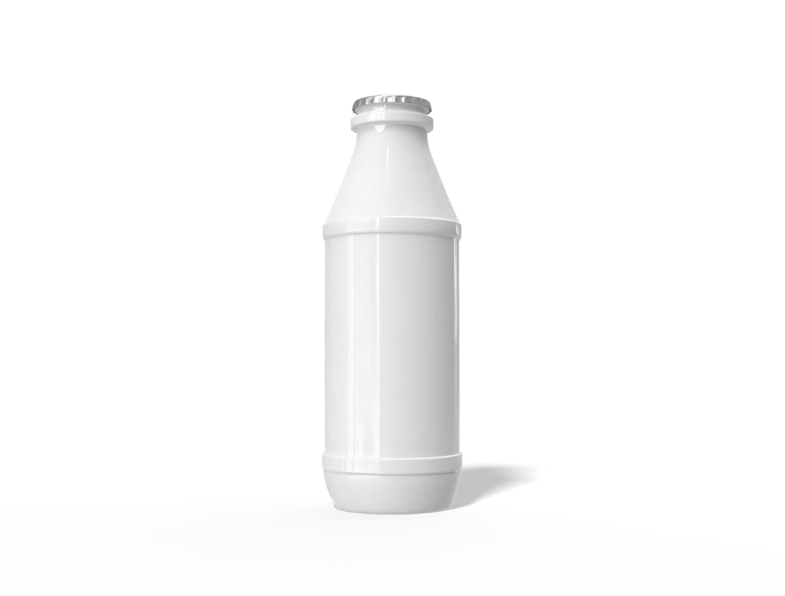 220 ml plastic milk bottle — Glossy plastic