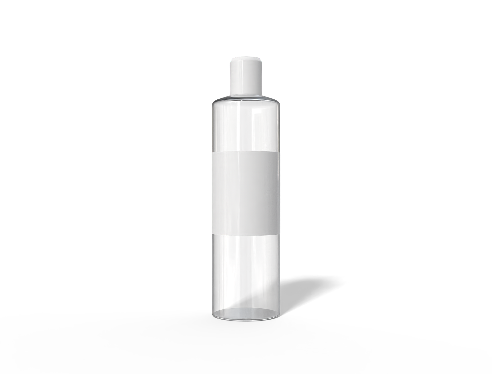 Plastic cosmetic bottle — Clear glossy plastic