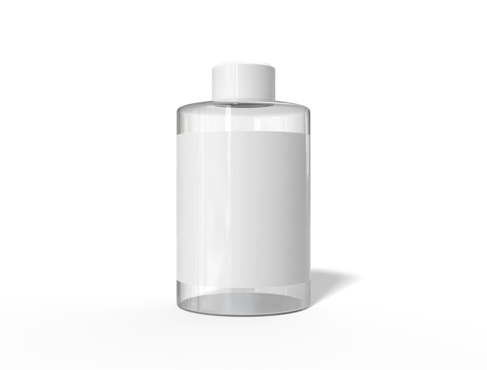 Plastic cosmetic bottle — Clear glossy plastic