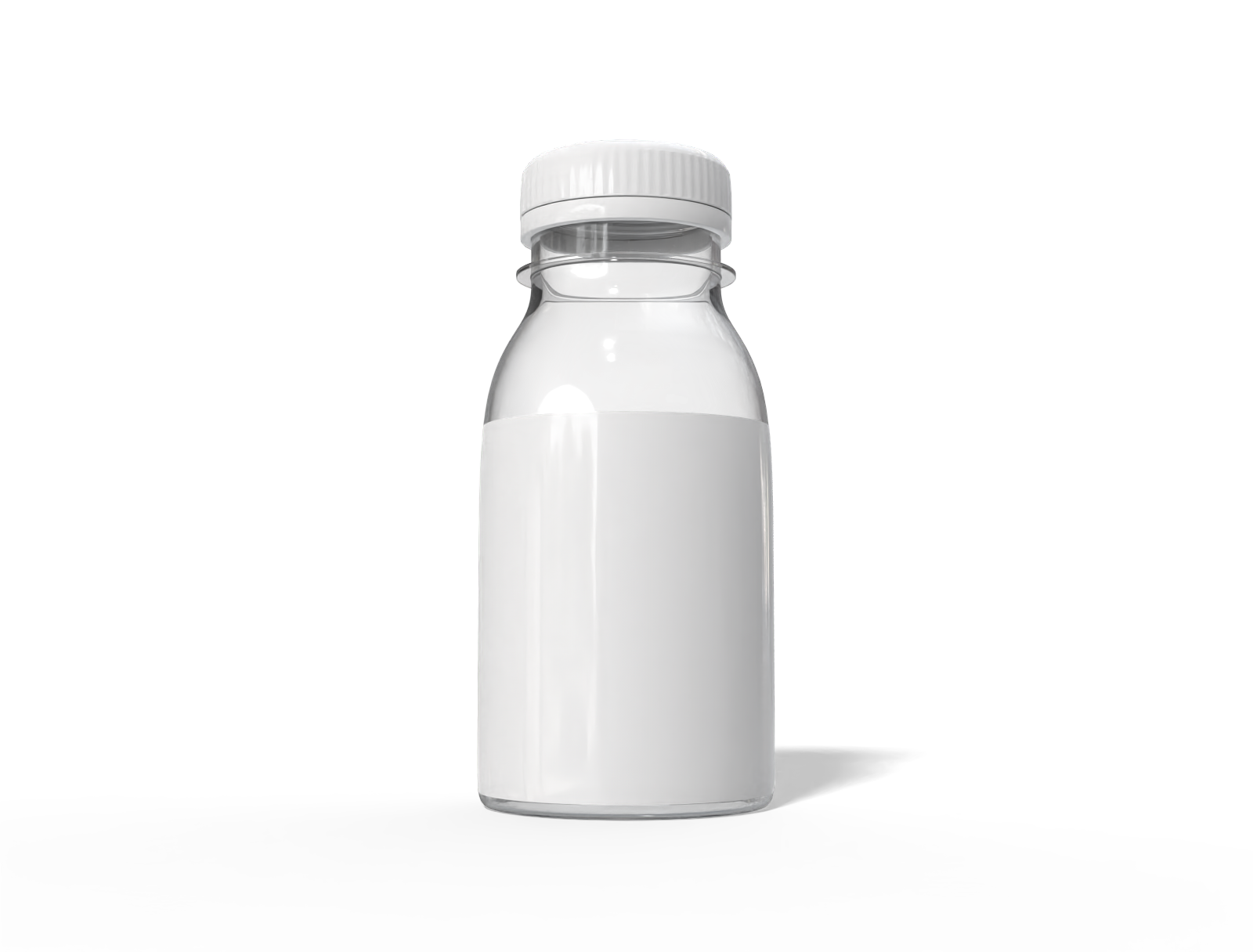 500 ml plastic milk bottle — Clear glossy plastic