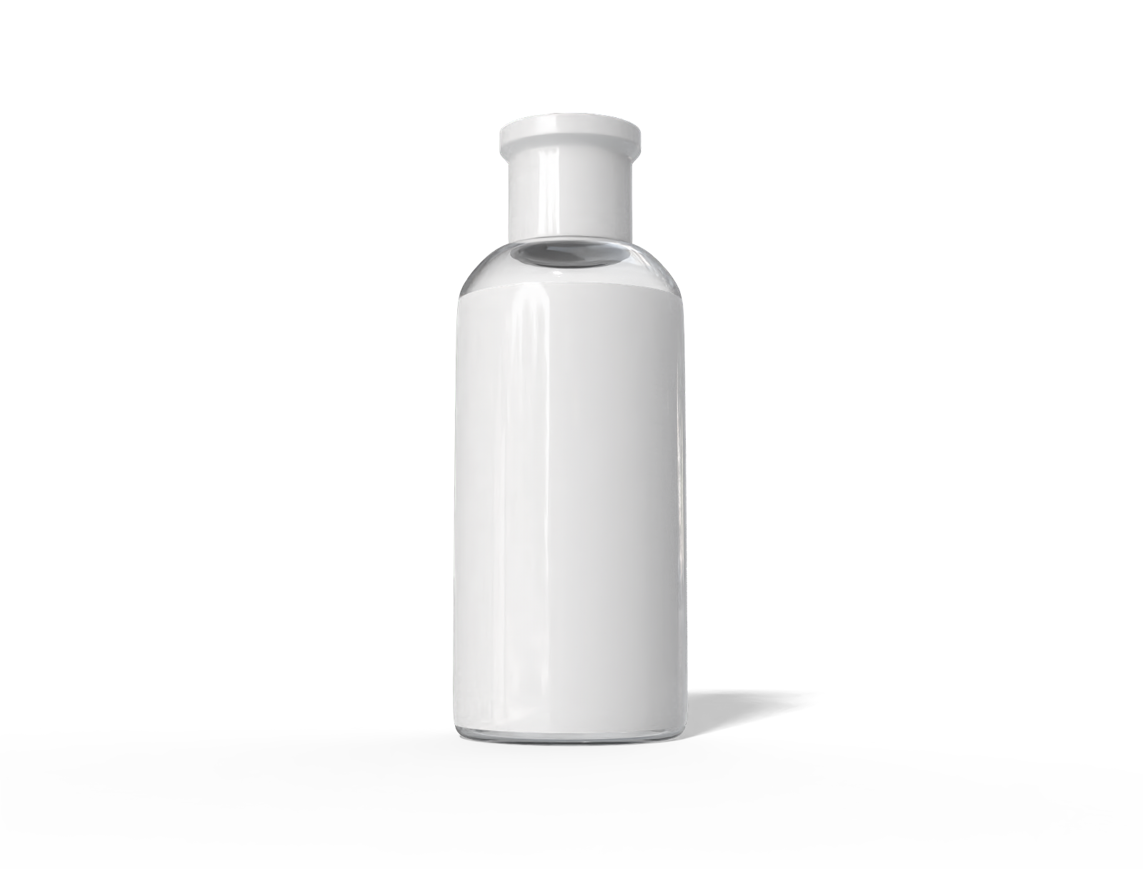 160 ml plastic cosmetic bottle — Clear glossy plastic