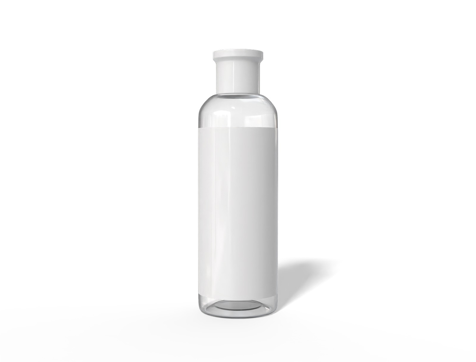 200 ml plastic cosmetic bottle — Clear glossy plastic
