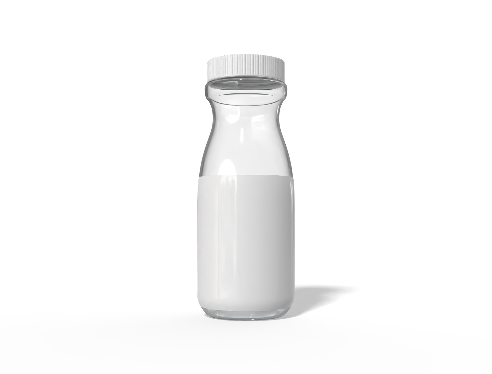 90 g plastic supplement bottle — Clear glossy plastic