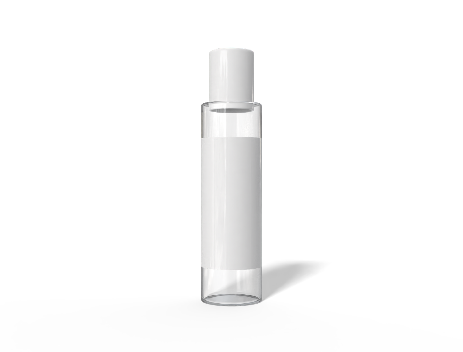 120 ml plastic cosmetic bottle — Clear glossy plastic