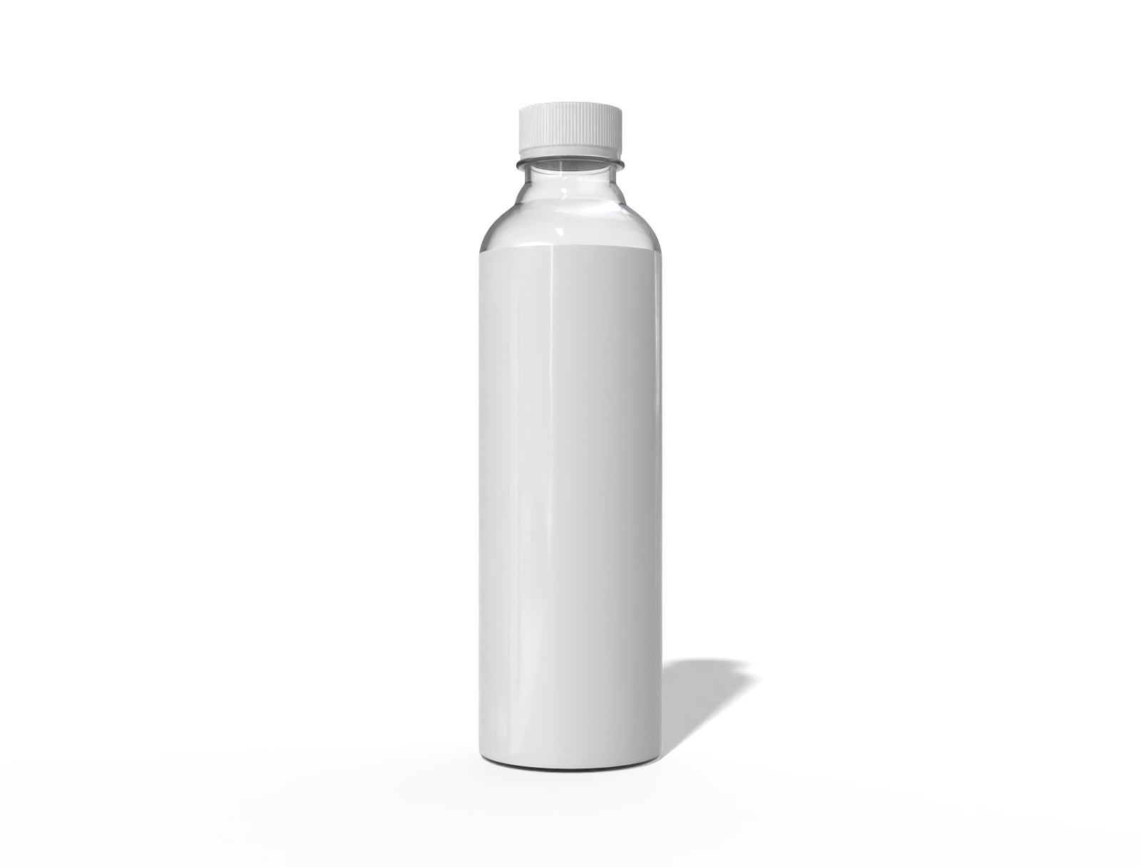 400 ml plastic water bottle — Clear glossy plastic
