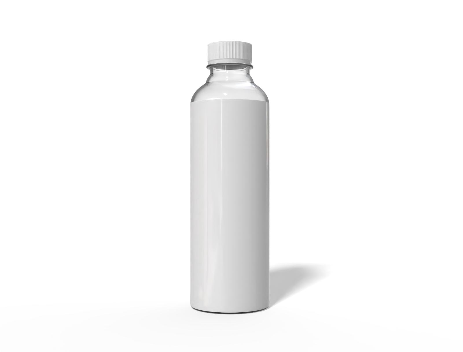 200 ml plastic water bottle — Clear glossy plastic