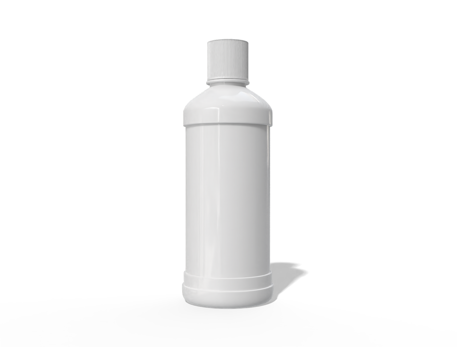 150 ml plastic mouthwash bottle — Glossy plastic