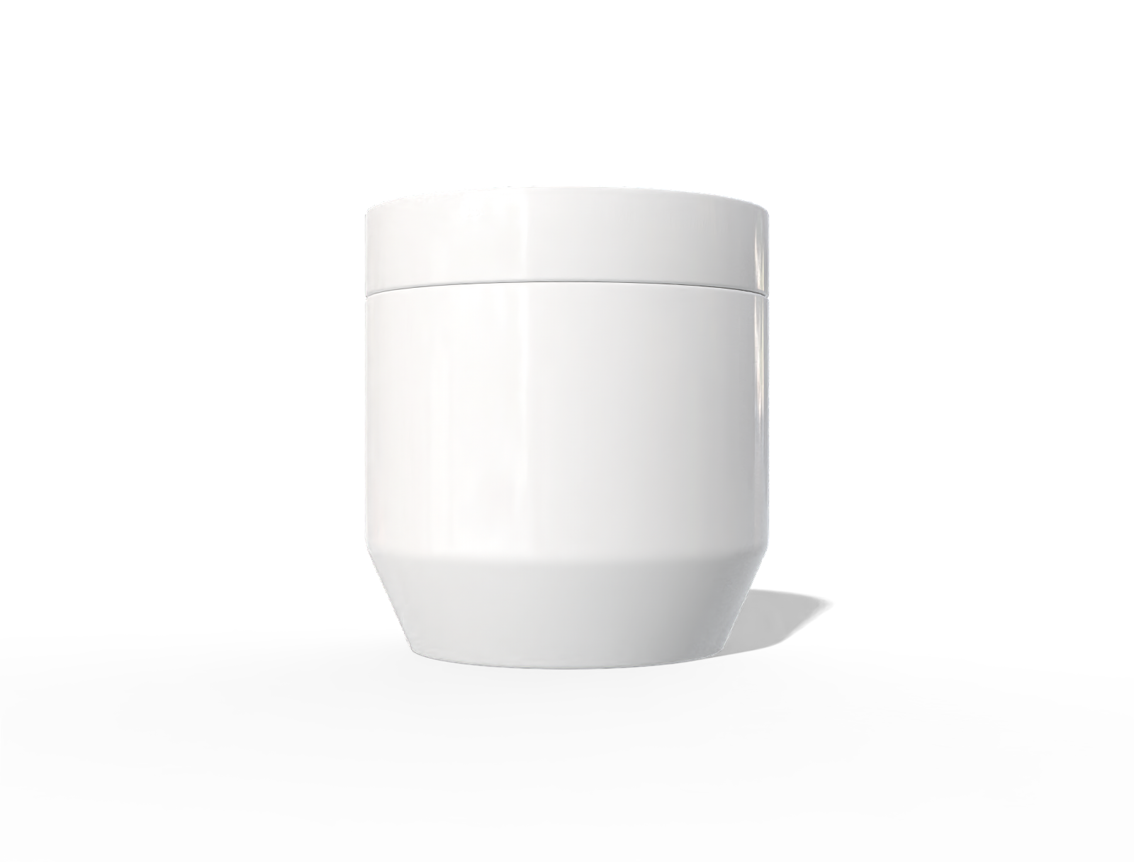 200 ml plastic cosmetic jar — Glossy plastic