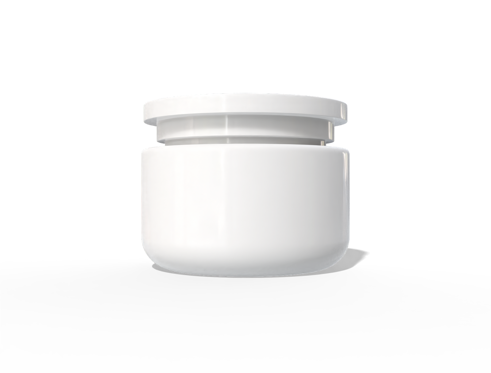250 ml plastic cosmetic jar — Glossy plastic