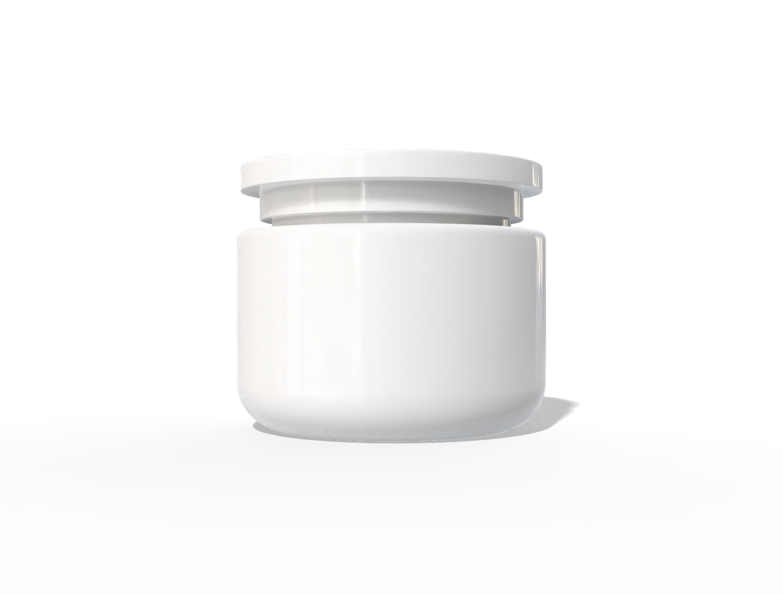 70 ml plastic cosmetic jar — Glossy plastic