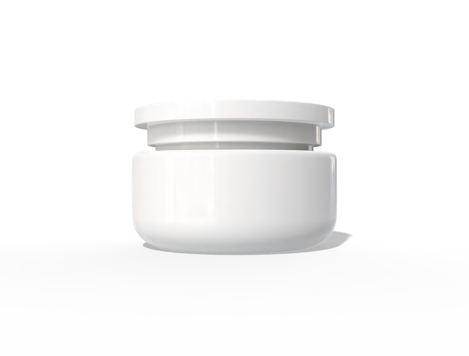 350 ml plastic cosmetic jar — Glossy plastic