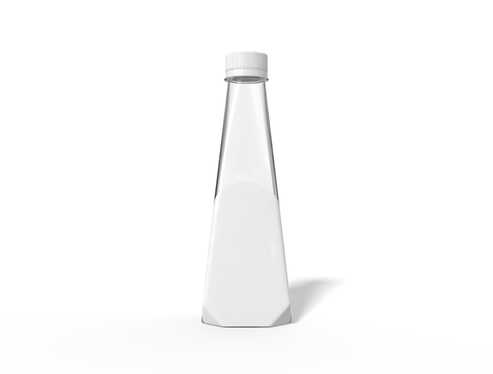 300 ml plastic water bottle — Clear glossy plastic