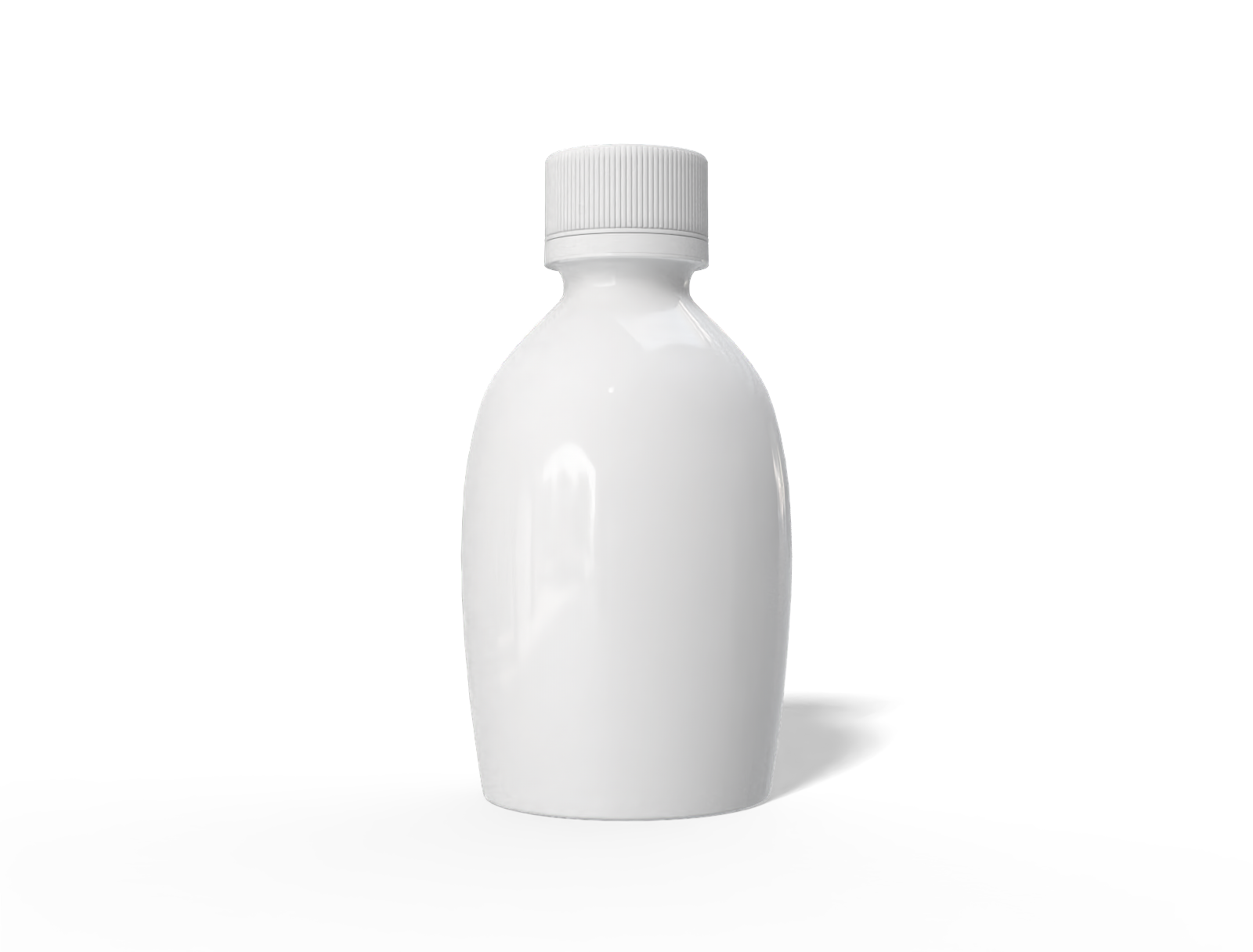 200 ml plastic milk bottle — Glossy plastic