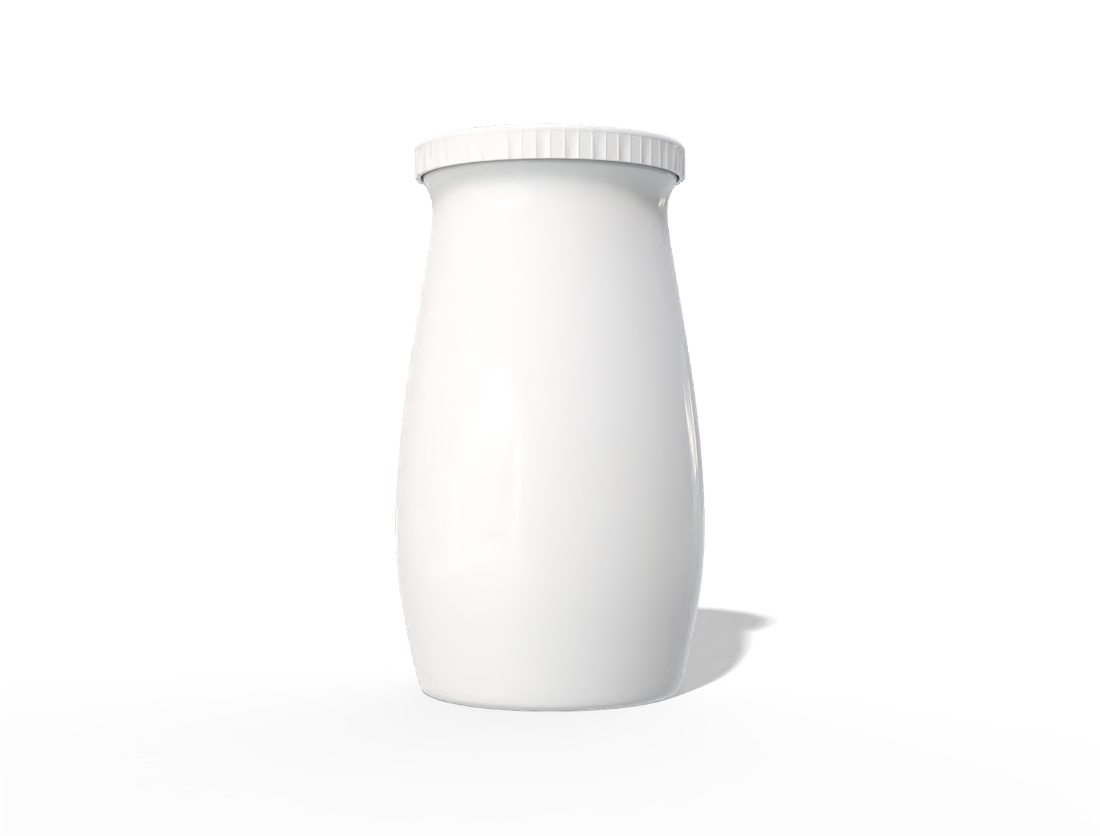 400 ml plastic milk bottle — Glossy plastic