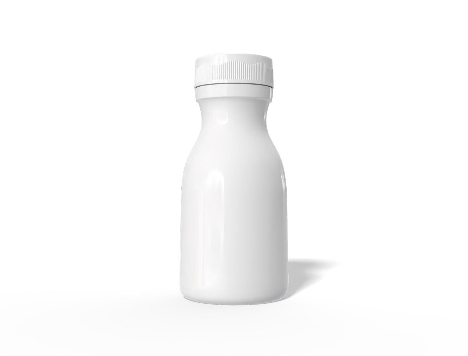 Plastic supplement bottle — Glossy plastic