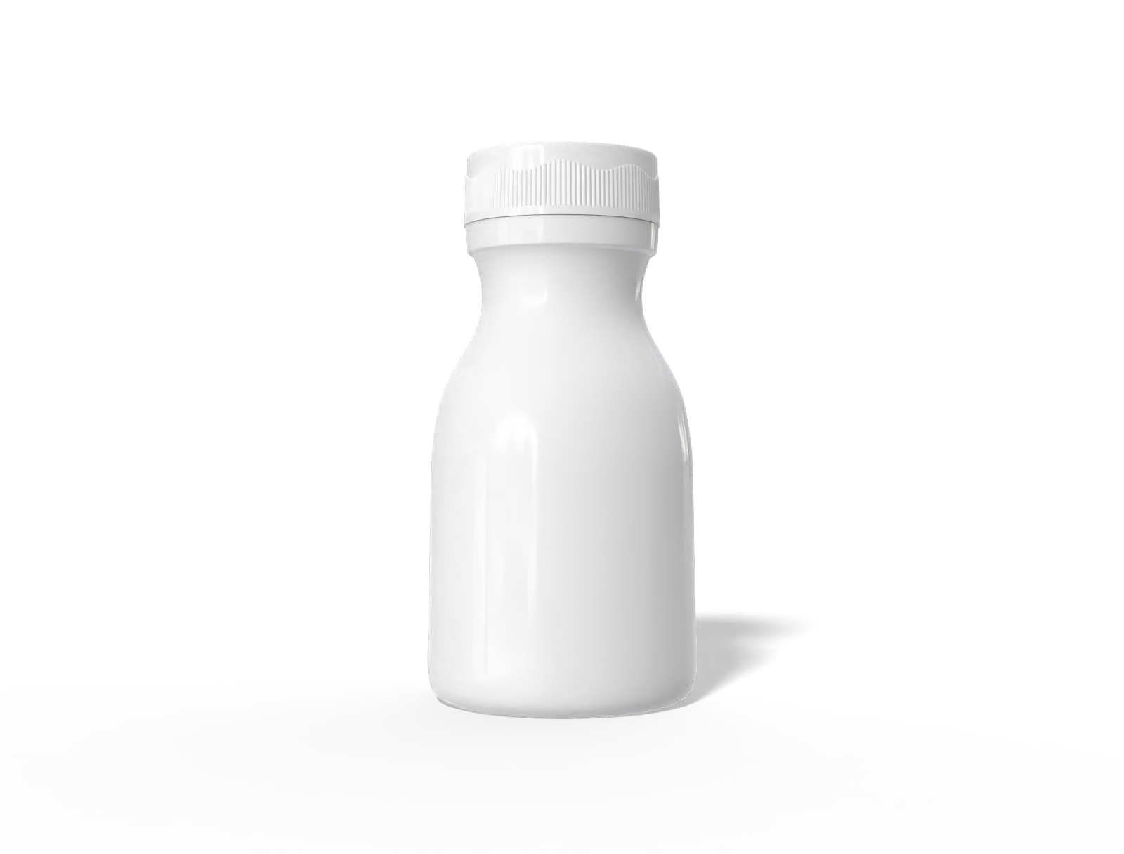 Plastic supplement bottle — Glossy plastic