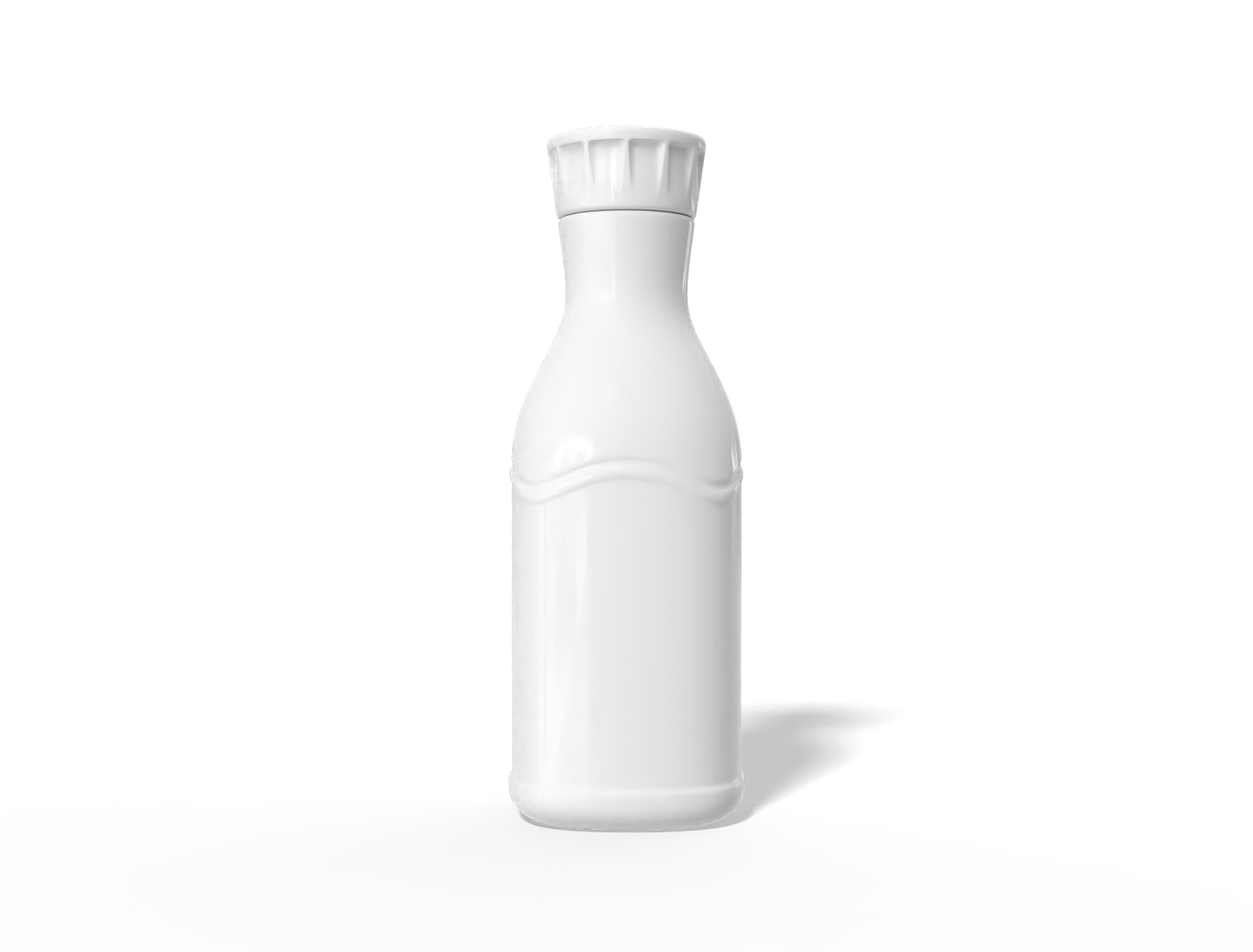 500 ml plastic milk bottle — Glossy plastic