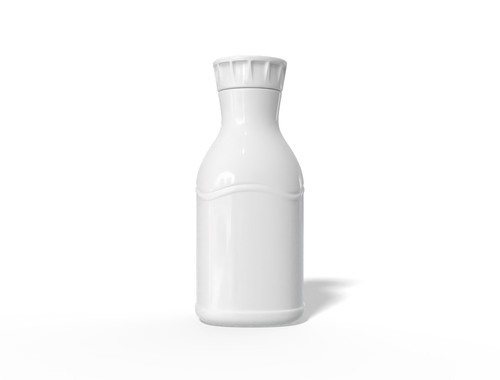 1000 ml plastic milk bottle — Glossy plastic