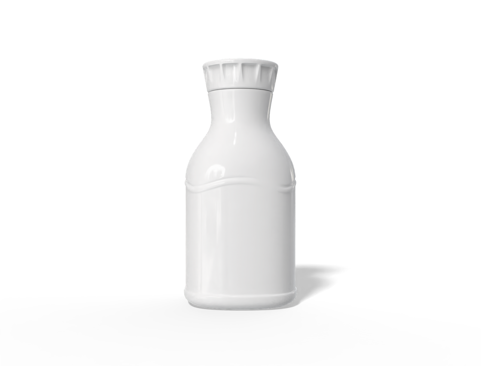 400 ml plastic milk bottle — Glossy plastic