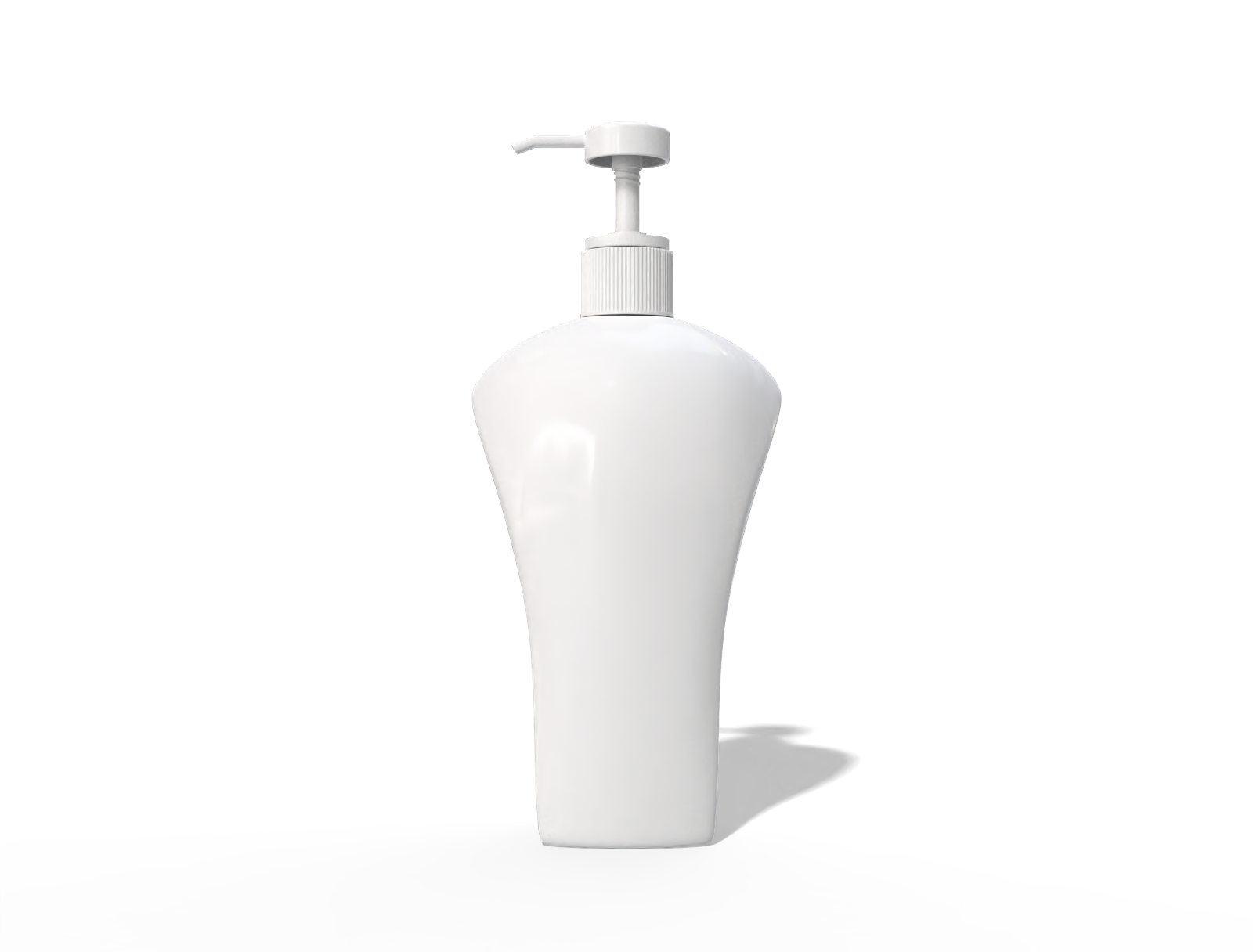 750 ml plastic shampoo pump bottle — Glossy plastic