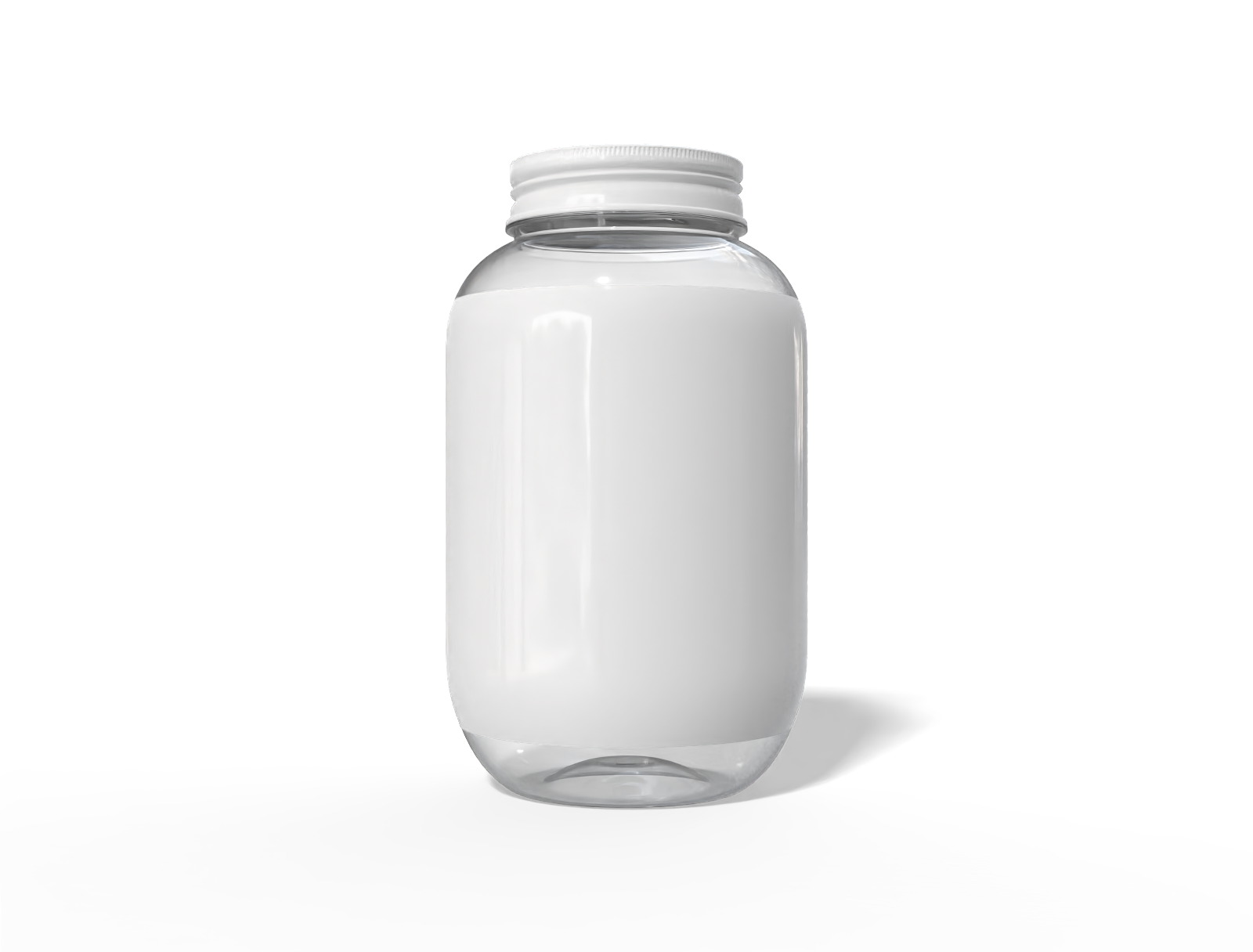 Glass drink bottle — Clear glossy plastic