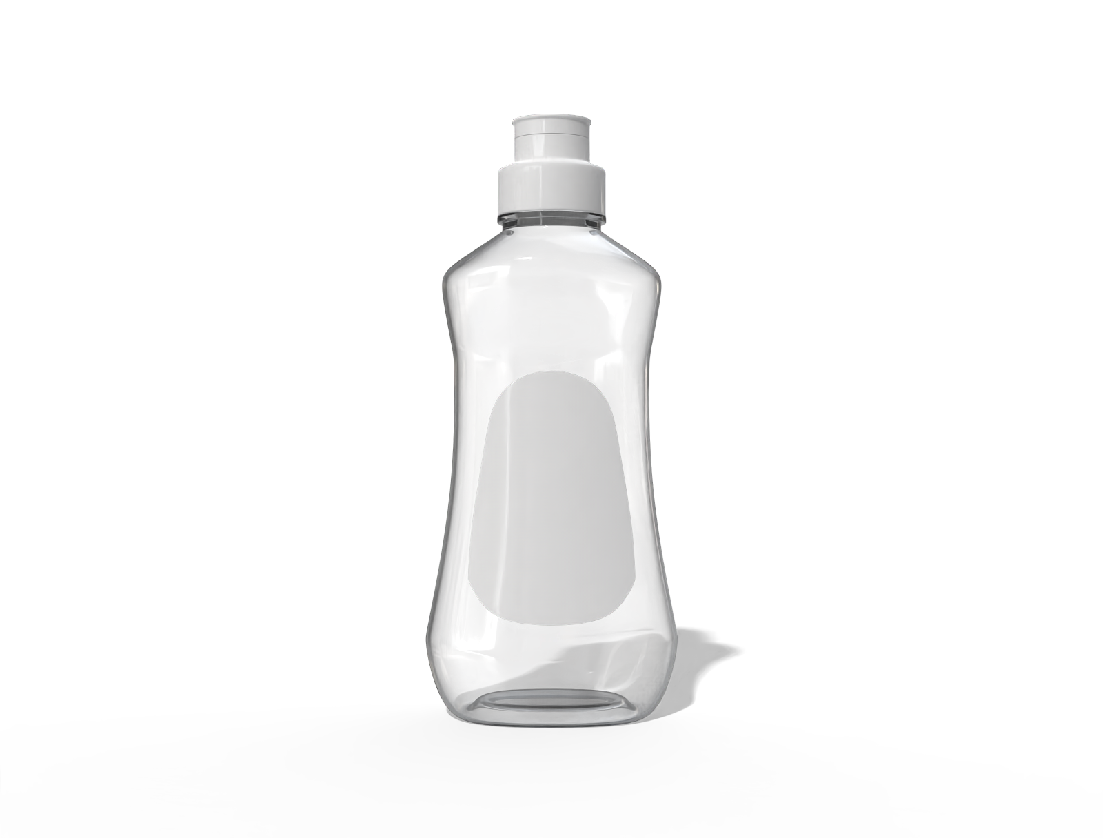 300 g cleaning plastic bottle — Clear glossy plastic
