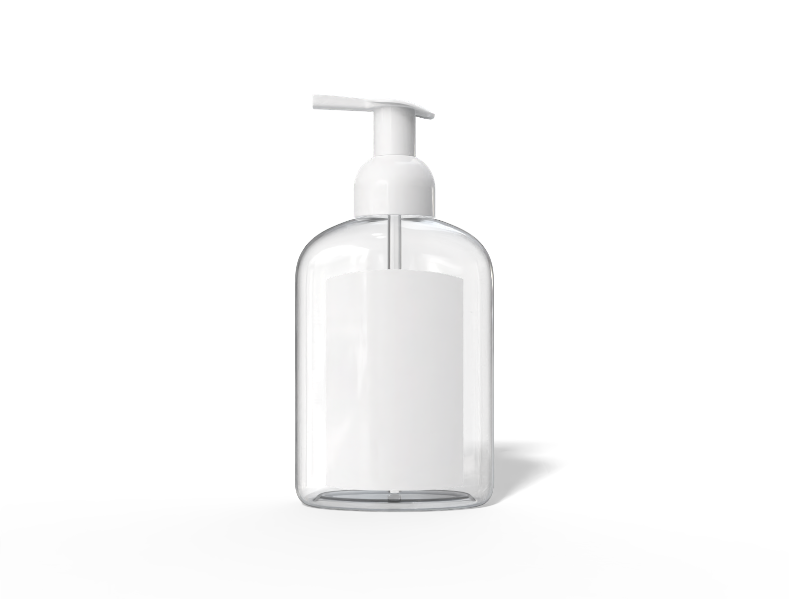 450 ml plastic body wash pump bottle — Clear glossy plastic