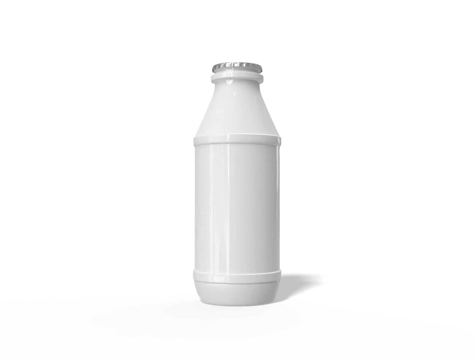 300 ml plastic milk bottle — Glossy plastic