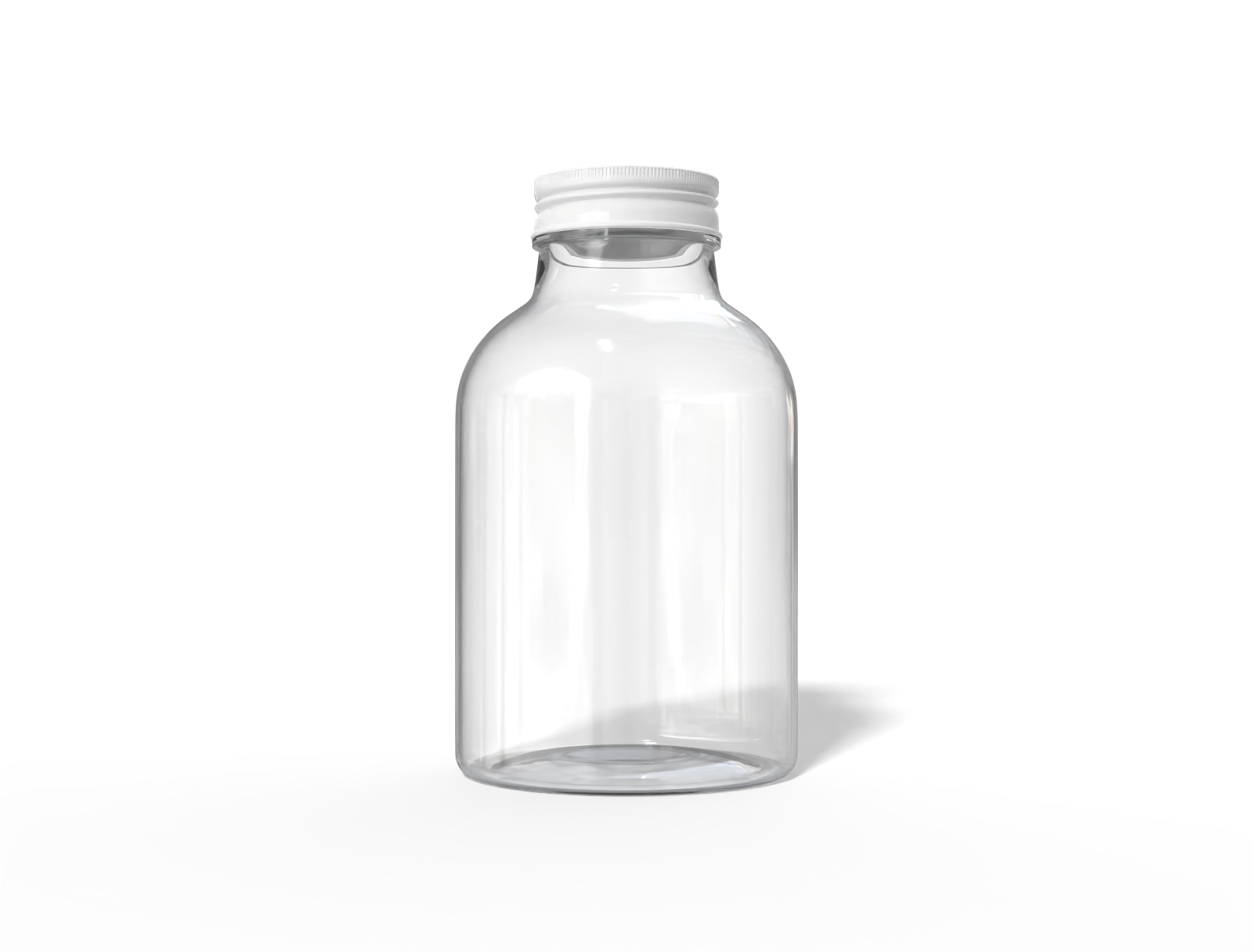 130 g glass food bottle — Clear glossy plastic