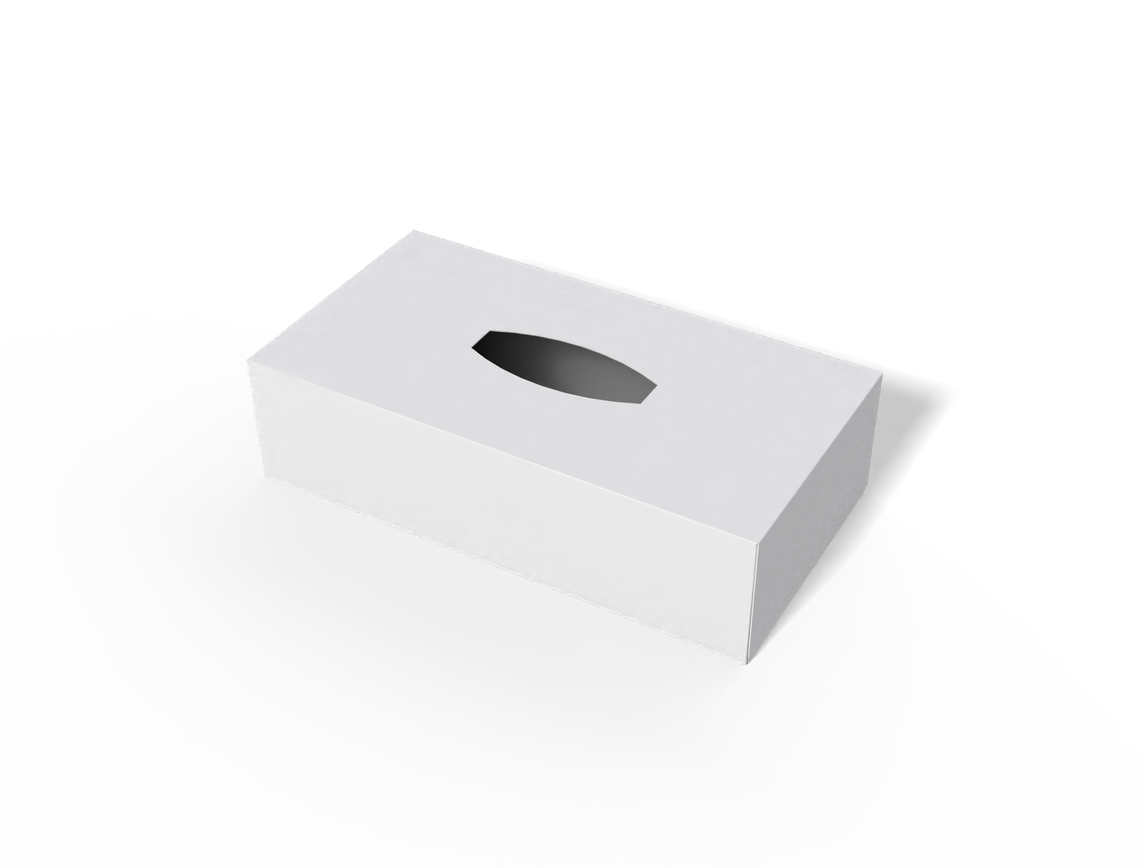 Tissue box — White paperboard
